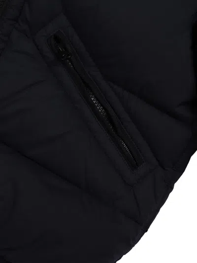 Stone Island Down Jacket In Black