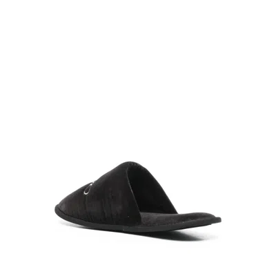 Frame Flat Sandals In Black