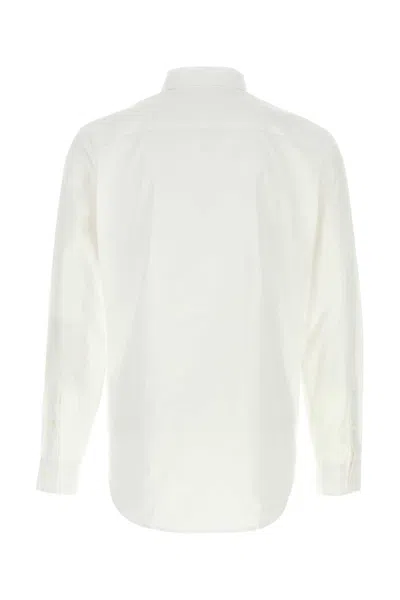 Burberry White Poplin Shirt In Neutral