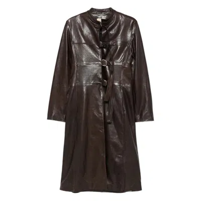 Paloma Wool Leather Outerwears In Brown