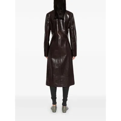 Paloma Wool Leather Outerwears In Brown