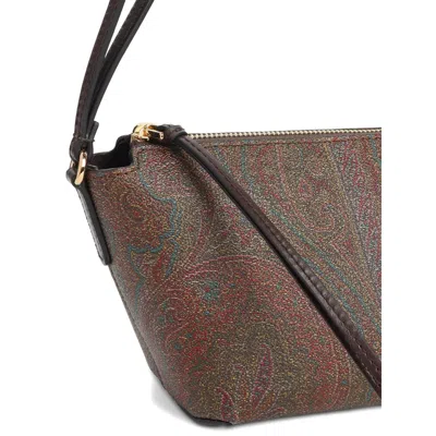 Etro Trapezoidal Shoulder Bag Shoulder Bags Brown In Pattern