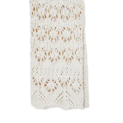 Alanui Lagoon Romance Crochet Flared Pants In White