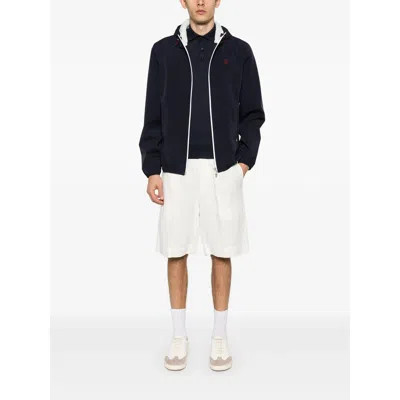 Brunello Cucinelli Men Water-resistant Blouson Jacket In Blue