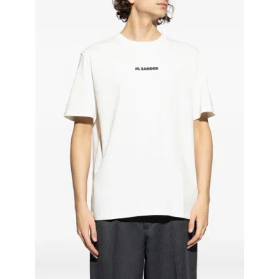 Jil Sander White Cotton T-shirt In White
