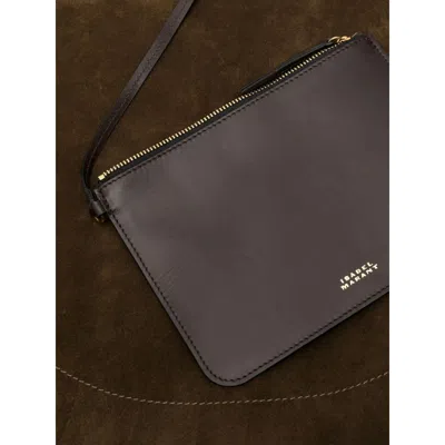 Isabel Marant Oskan Hobo Soft Shoulder Bag In Brown Suede
