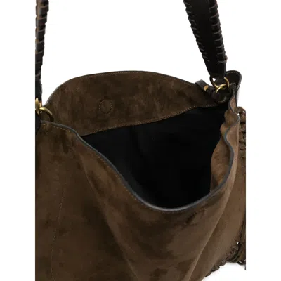 Isabel Marant Oskan Hobo Soft Shoulder Bag In Brown Suede
