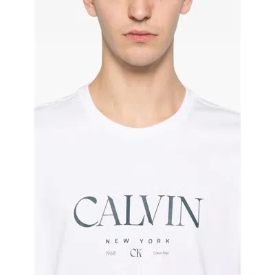 Calvin Klein Ss 20s Ln Calvin Graphic Tee In White