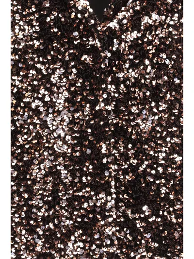 Ella Multicolor Polyester Jackets And Coat In Brown