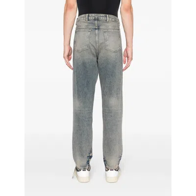 Represent Straight Leg Trousers With Belt Loops And Pockets In Blue