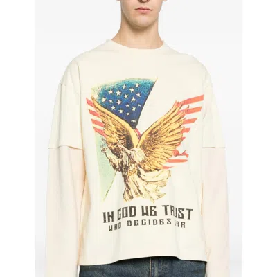 Who Decides War Eagle-graphic Long-sleeve Sweatshirt In Neutral