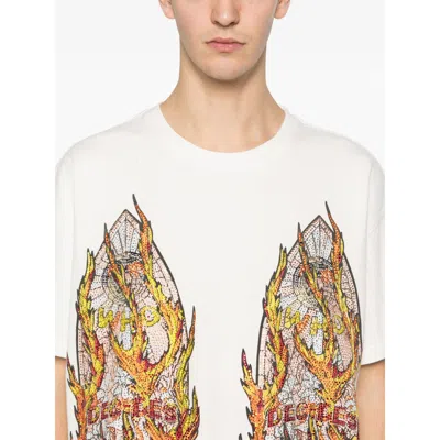 Who Decides War Ssense Exclusive White Flame Glass T-shirt In White