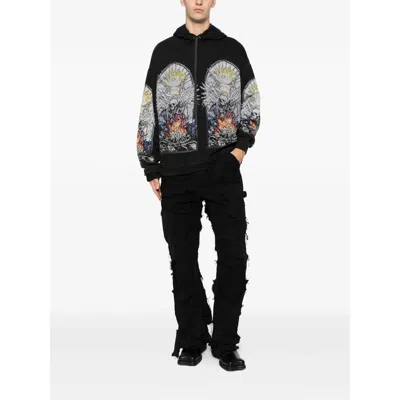 Who Decides War Skull Hooded Pullover In Black