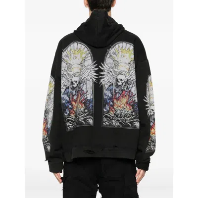Who Decides War Skull Hooded Pullover In Black