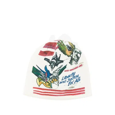 Who Decides War Americana Knit Hat In White
