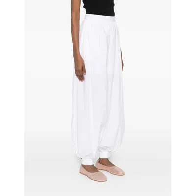 Rotate Birger Christensen Rotate Birgerchristensen Nicola Highwaisted Poplin Trousers In White