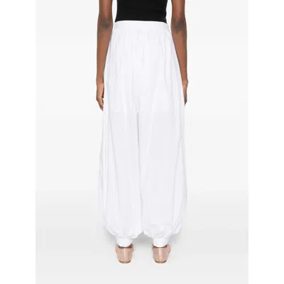 Rotate Birger Christensen Rotate Birgerchristensen Nicola Highwaisted Poplin Trousers In White