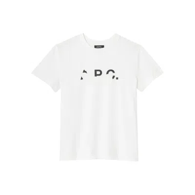 Apc White Logo T-shirt In White