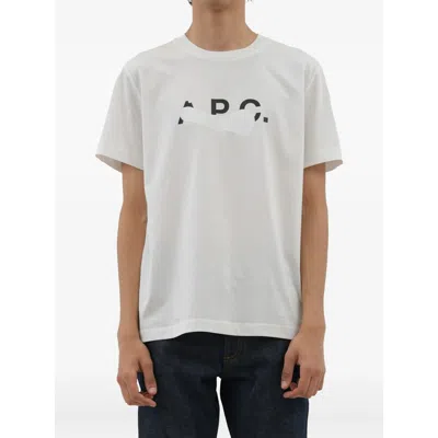 Apc White Logo T-shirt In White
