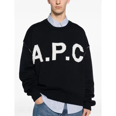 Apc Logo-lettering Sweater In Black