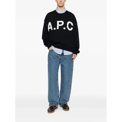 Apc Logo-lettering Sweater In Black