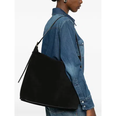 Apc Adjustable-strap Zip Shoulder Bag In Black