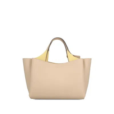 Tod's Medium Leather Tote Bag In Neutral