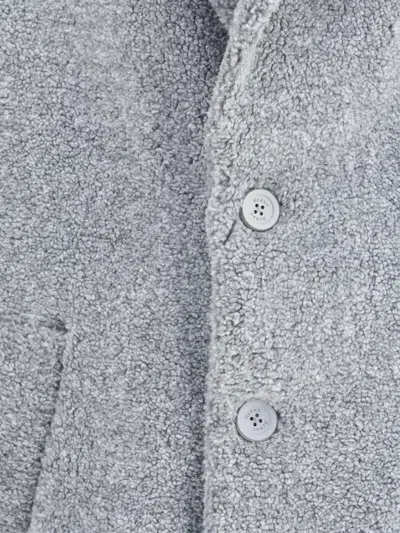 Herno Men Teddy Coat In Gray