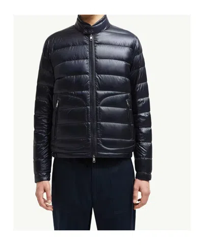 Moncler Men Acorus Short Down Jacket Navy In Blue