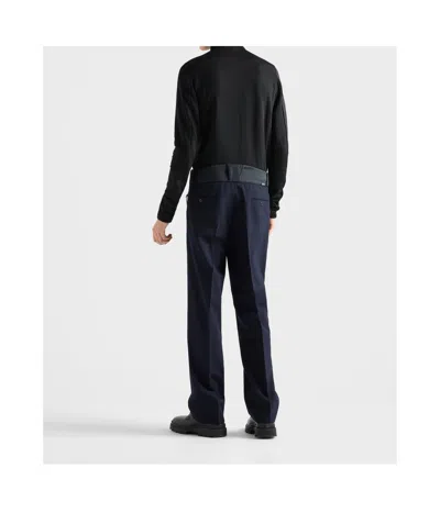 Prada Stand-up Collar Sweater In Black