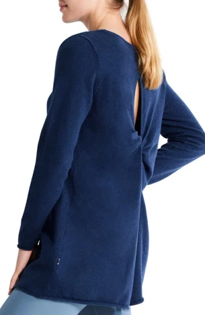 Nz Active By Nic+zoe Cool Down Twist Back Sweater In Multi