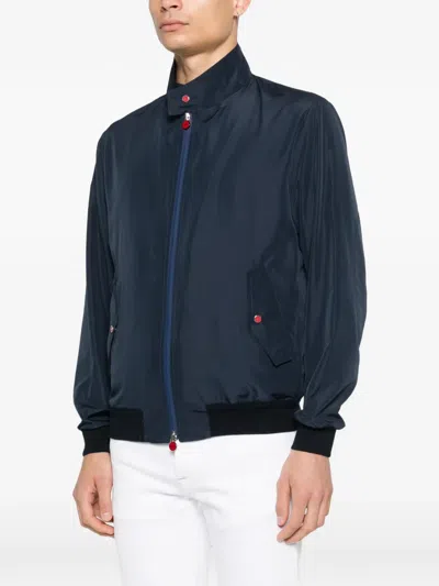 Kiton Blue Jacket In Blue