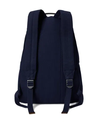 Polo Ralph Lauren Polo Bear Canvas Backpack In Newport Navy In Blue