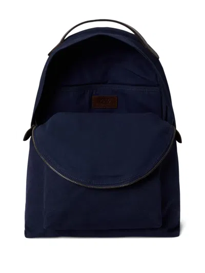 Polo Ralph Lauren Polo Bear Canvas Backpack In Newport Navy In Blue