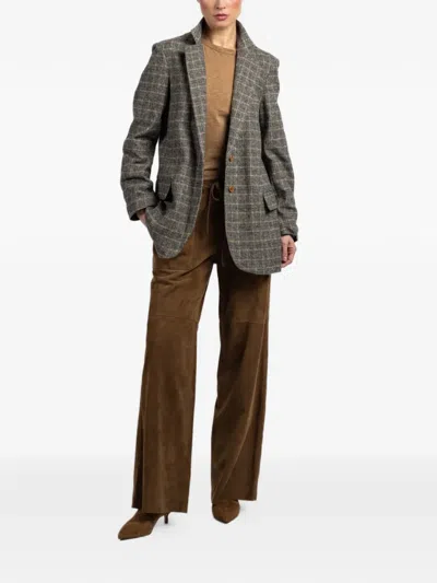 Jejia Birkin Check-pattern Pocket Blazer In Multi