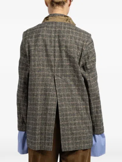 Jejia Birkin Check-pattern Pocket Blazer In Multi