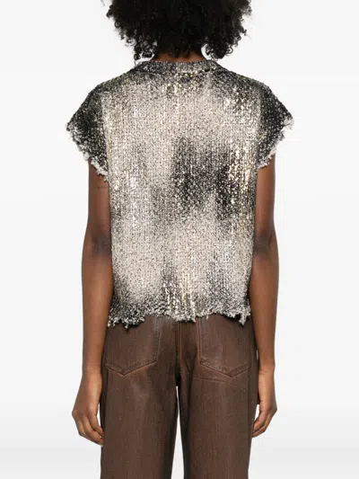 Avant Toi Distressed Vest In Gray