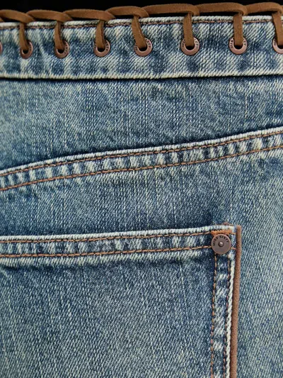 Miss Sixty Lacing Trim Jeans In Multi