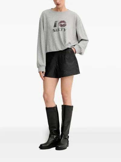 Miss Sixty Graphic Print Sweatshirt In Gray