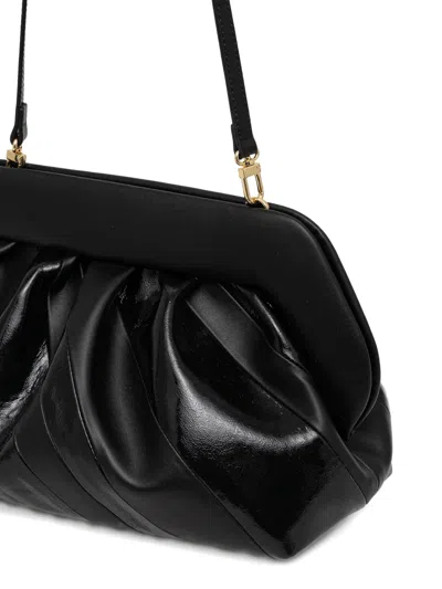 Themoirè Ruched Clutch Bag In Pink