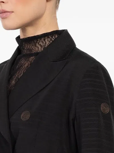 Ibrigu Button Double-breasted Jacket In Black