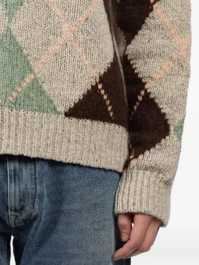 Atomo Factory Argyle Knit Sweater In Multi