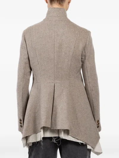 Forme D'expression Victorian Button High-neck Coat In Multi