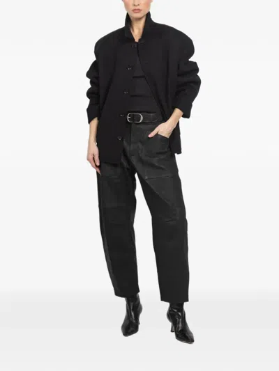 Extreme Cashmere Button Pocket Jacket In Black