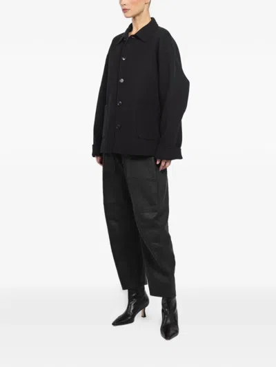 Extreme Cashmere Button Pocket Jacket In Black