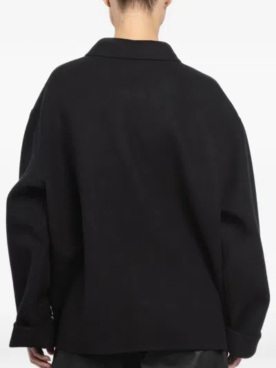Extreme Cashmere Button Pocket Jacket In Black