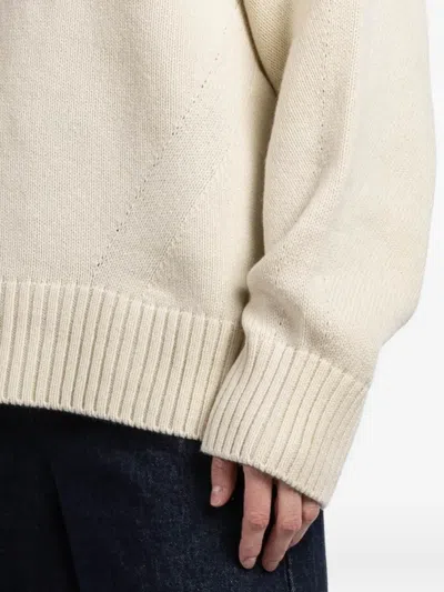 Another Tomorrow Roll-neck Sweater In White