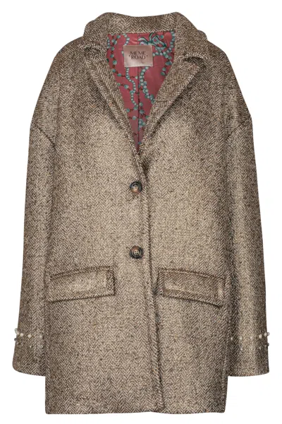 Même Road Meme Road - Coat - 460006 - Gold In Black