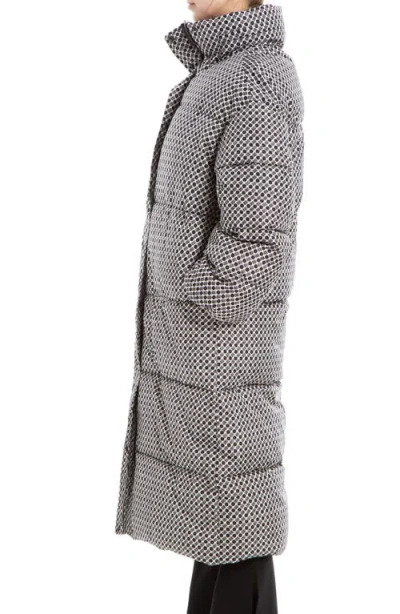 Max Studio Midi Puffer Jacket In Gray