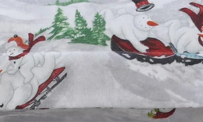 Azores Home Winter Wonderland Cotton Flannel Comforter & Pillow Sham Set In Multi